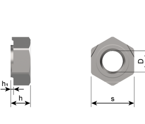 DIN 929 A4 M5 Hexagon Weld Nut
