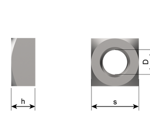 DIN 557 A4 M10 Square Nut
