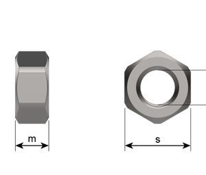 A2 HEX FULL NUT 1 1/8 UNF