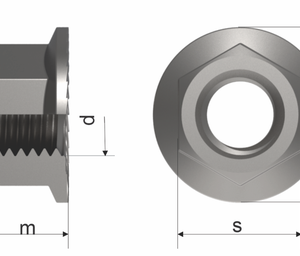 DIN 6923-Z A2 M10 (Serrated) Hexagon Flange Nut